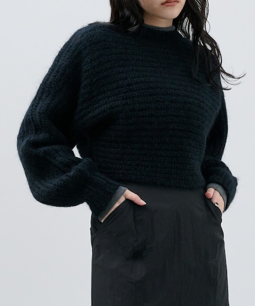 SIWEM シウム　モヘアニットMOHAIR SHORT KNIT 2WAY SIWEM（シウム）の「MOHAIR SHORT KNIT（ニット/セーター）」 - WEAR