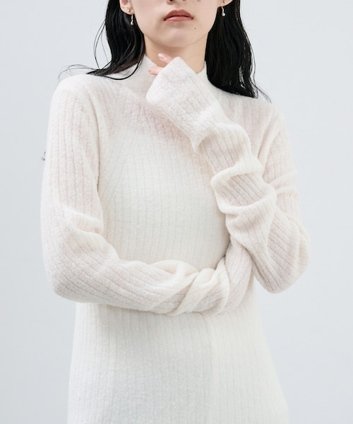 SIWEM（シウム）の「BOUCLE KNIT DRESS（ワンピース・レディース・ホワイト・F）」の5枚目の写真
