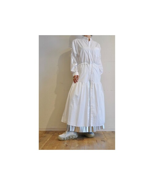 RehersalL（リハーズオール）の「ホールブロードシャツワンピース（シャツワンピース・レディース・ブルー/ホワイト/ブラック・one）」の2枚目の写真