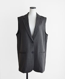 ピンストライプスリーブレスJK