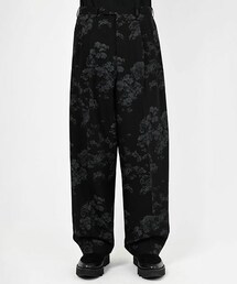 LAD MUSICIAN | WOOL GABARDINE NEW ROSE MIX 2TUCK WIDE SLACKS(スラックス)