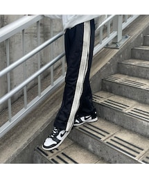 copine | サイドジップデザインラインパンツ(ブラック)(その他パンツ)