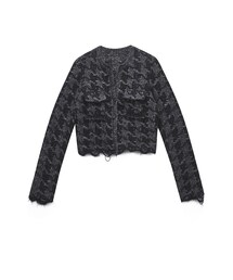 Classic Plaid Knitted Jacket