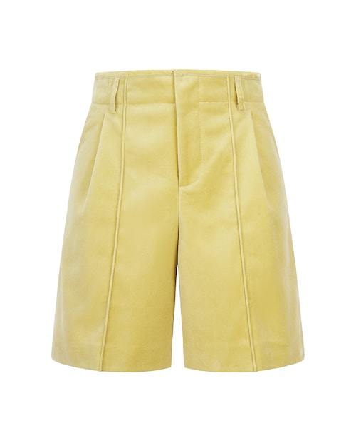 JNBY（ジェーエヌビーワイ）の「Retro Velveteen Bermuda Shorts（その他パンツ・レディース・ブラック/イエロー・36/38/40）」の2枚目の写真