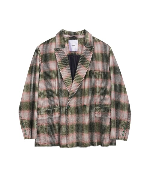 JNBY(ジェーエヌビーワイ)の「Double-breasted Corduroy Blazer(カバーオール・レディース・オレンジ/マルチ・36/38/40)」の1枚目の写真