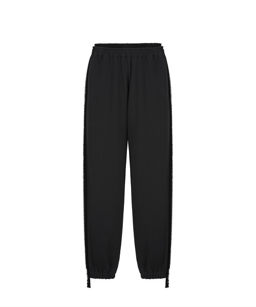 JNBY(ジェーエヌビーワイ)の「Structured-panel Track Pants(ノーカラージャケット・レディース・ブラック/グレー・36/38/40)」の1枚目の写真