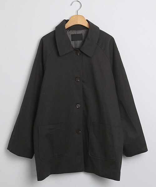 DHOLIC(ディーホリック)の「ラグランハーフトレンチコート(トレンチコート・レディース・アイボリー/ブラックグレー/ライトベージュ・FREE)」の3枚目の写真