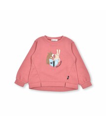 Noeil aime BeBe | クマウサギスリット入りパッチワークトレーナー(80~130cm)(スウェット)