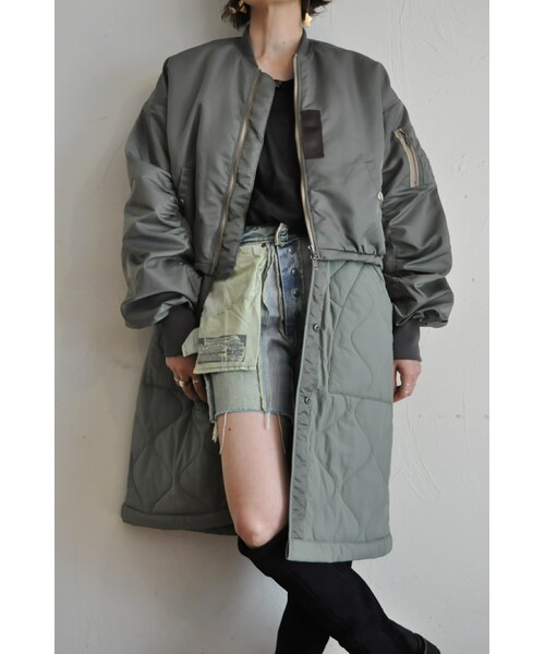 --(--)の「ドッキングエムエーワン(MA-1・レディース・ブルー/グリーン・one)」の2枚目の写真