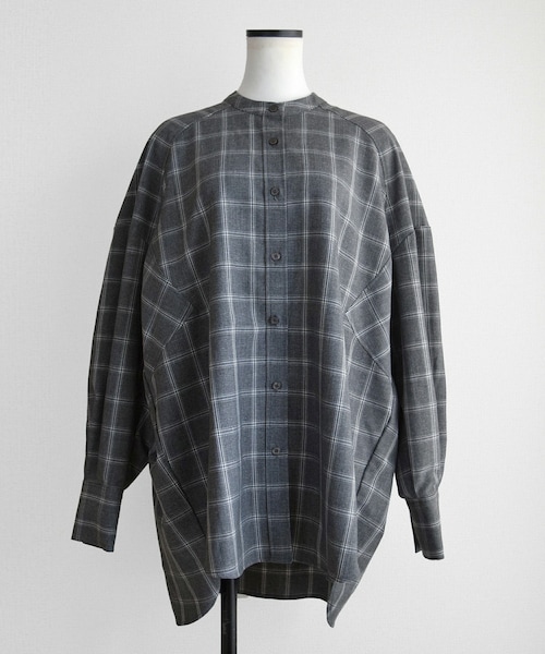 Marient(マリエント)の「チェックオーバーシャツ(シャツ/ブラウス・レディース・グレー/その他・FREE)」の2枚目の写真