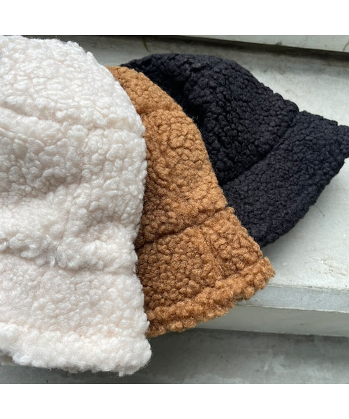copine(コピン)の「ボアバケットハット(3color)(ハット・レディース・アイボリー/ブラウン/ブラック・ワンサイズ)」の2枚目の写真