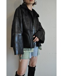 blanc basque | エシカルムートンショートコート(ムートンコート)