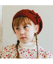 BeBe | リボン付きニットベレー(48~56cm)(ハンチング/ベレー帽)