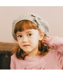 BeBe | リボン付きニットベレー(48~56cm)(ハンチング/ベレー帽)