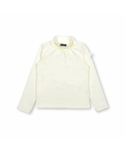BeBe(ベベ)の「ミップストレッチスウェードハイネックTシャツ(80~150cm)(Tシャツ/カットソー・キッズ・ホワイト/ピンク/グリーン・110)」の1枚目の写真