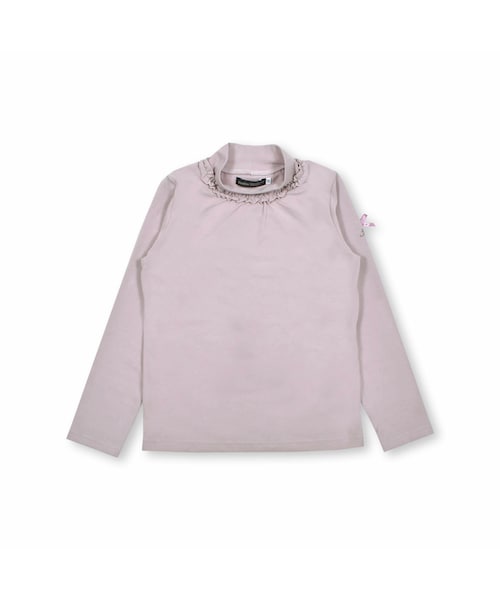 BeBe(ベベ)の「ミップストレッチスウェードハイネックTシャツ(80~150cm)(Tシャツ/カットソー・キッズ・ホワイト/ピンク/グリーン・110)」の3枚目の写真