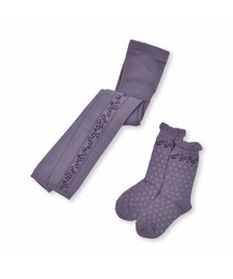 BeBe | サイド花柄レギンスセット(80~140cm)(レギンス/スパッツ)