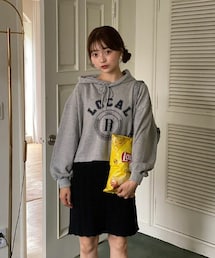 DHOLIC | ロゴクロップドパーカー(パーカー)