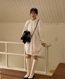 DHOLIC（ディーホリック）の「ネックリボンミニワンピース（ワンピース）」
