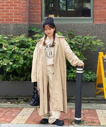 ストラップ付シングルロングコート