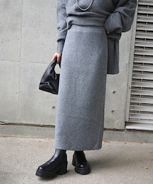 LAULEN | seed stitch knit skirt(スカート)