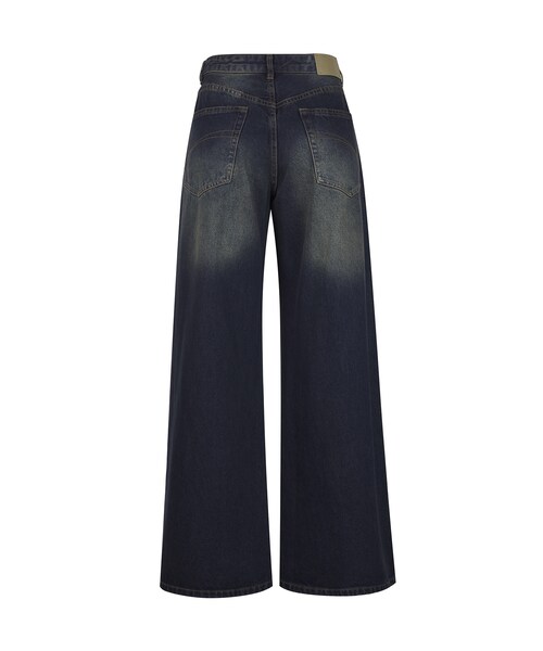 JNBY(ジェーエヌビーワイ)の「Versatile Wide-leg Jeans(デニムパンツ・レディース・グレー/ブルー・36/38/40)」の2枚目の写真