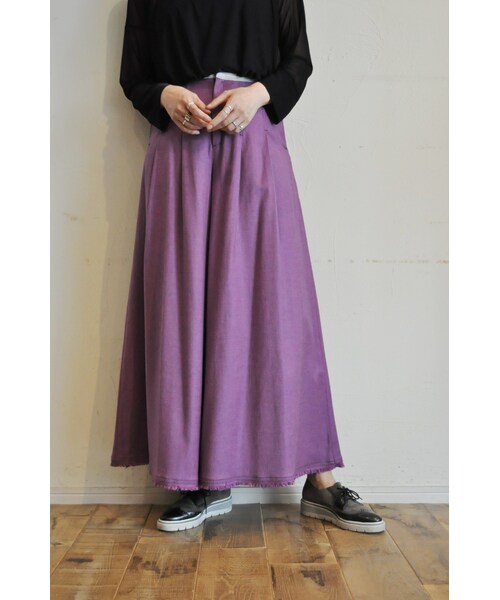 --（--）の「ツイードワイドパンツ（その他パンツ・レディース・グリーン/パープル/グレー・one）」の3枚目の写真