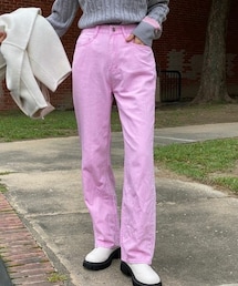 ワイドステッチコットンカラーパンツ