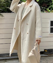 ダブルロングウールハンドメイドコート