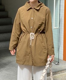 フード付ドロストナイロンジャケット