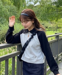 DHOLIC（ディーホリック）の「配色ハーフジップスウェット（スウェット・レディース）」