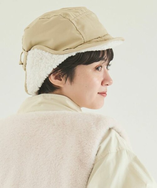 Crisp（クリスプ）の「ボアフライトキャップ[c3wg3304]（キャップ・レディース・ブラック/ブラウン/アイボリー・FREE）」の2枚目の写真