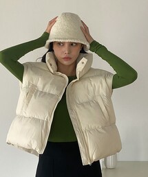 DHOLIC | ハイネックウェルロンベスト(ダウンベスト)