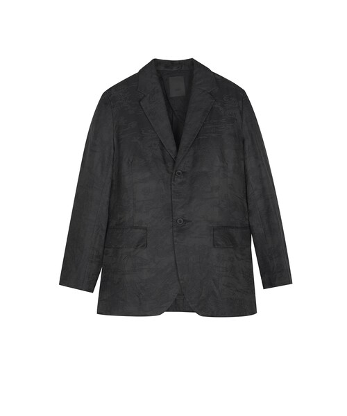 JNBY(ジェーエヌビーワイ)の「Oriental-pattern Jacquard Blazer(テーラードジャケット・レディース・ホワイト/ブラック・36/38/40)」の2枚目の写真
