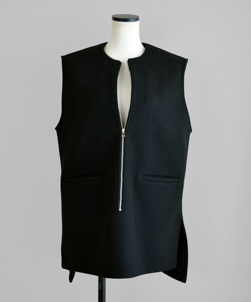 Marient（マリエント）の「ウールZIPベスト（ベスト・レディース・ベージュ/グレー/ブラック・FREE）」の2枚目の写真