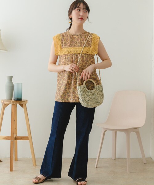 RODE SKO（ロデスコ）の「ミニラウンドハンドルカゴバッグ（かごバッグ・レディース・GRAY MIX/BEIGE MIX/NATURAL・one）」の8枚目の写真