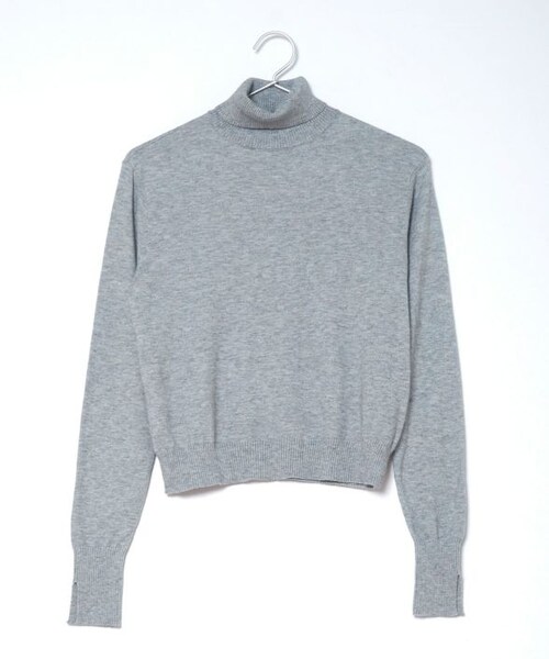 Crisp（クリスプ）の「タートルスリットスリーブニット[c1R3346]（ニット/セーター・レディース・グレー/アイボリー/イエロー・FREE）」の5枚目の写真