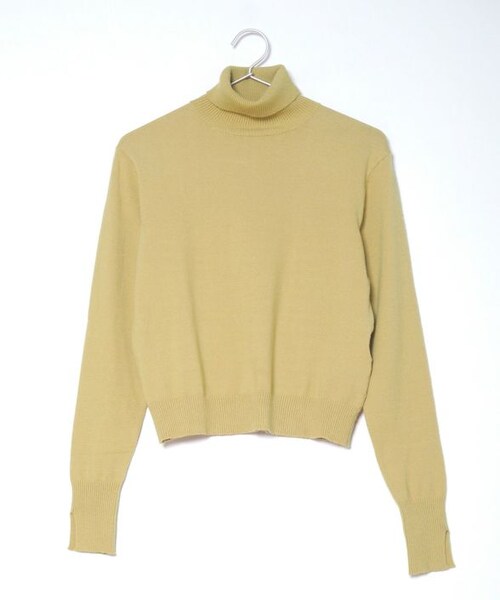 Crisp（クリスプ）の「タートルスリットスリーブニット[c1R3346]（ニット/セーター・レディース・グレー/アイボリー/イエロー・FREE）」の6枚目の写真