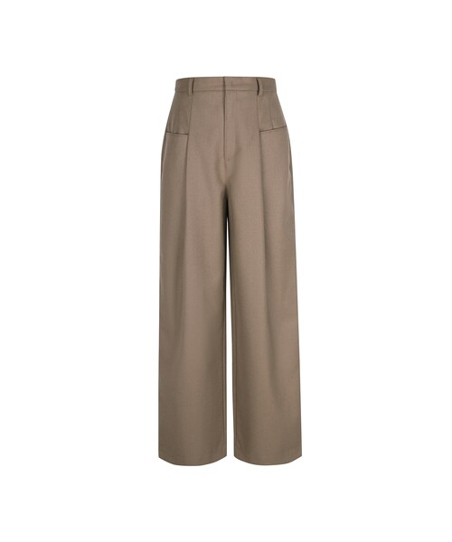 JNBY（ジェーエヌビーワイ）の「Minimalist Pleated Straight-leg Trousers（その他パンツ・レディース・ブラック/ブラウン・36/38/40）」の2枚目の写真