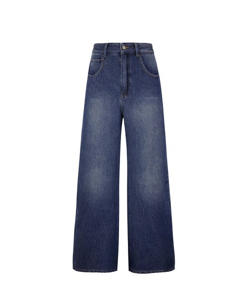 JNBY（ジェーエヌビーワイ）の「Lazy Washed Curved Jeans（デニムパンツ・レディース・グレー/ブルー・36/38/40）」の2枚目の写真