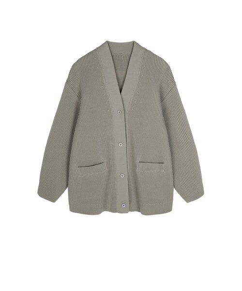 JNBY(ジェーエヌビーワイ)の「Oversized V-neck Cardigan(カーディガン/ボレロ・レディース・イエロー/ピンク/ホワイト・36/38/40)」の2枚目の写真