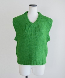 Marient | Vネックニットベスト【アルパカ混】(ベスト)