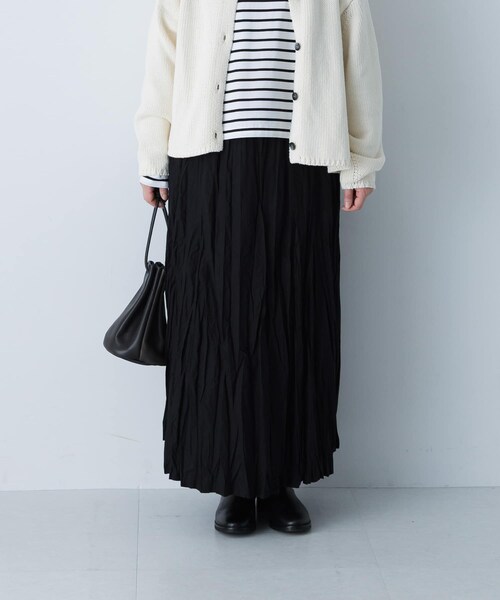 かぐれ（カグレ）の「コットンクリンクルスカート（スカート・レディース・OFF/GRAY/BLACK・Free）」の5枚目の写真