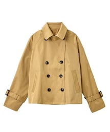 nissen | 【9月25日（木）PM12時から販売開始】小さいサイズ　【cahoさんコラボ】ショートトレンチ　低身長さん・小柄女性(ジャケット/アウター)