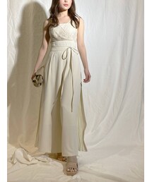 MERCURYDUO | サイドプリーツドッキングロンパース(ワンピース)