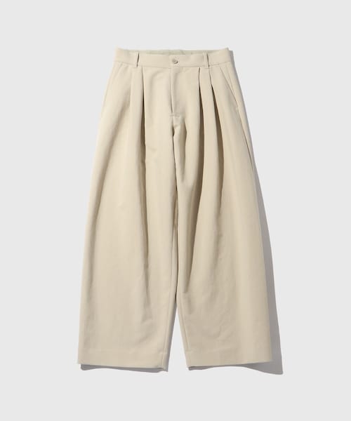 ADAM ET ROPE'（アダムエロペ）の「コットンダブルクロス　バギースラックス（スラックス・メンズ・ブラック/ベージュ・L/M）」の4枚目の写真