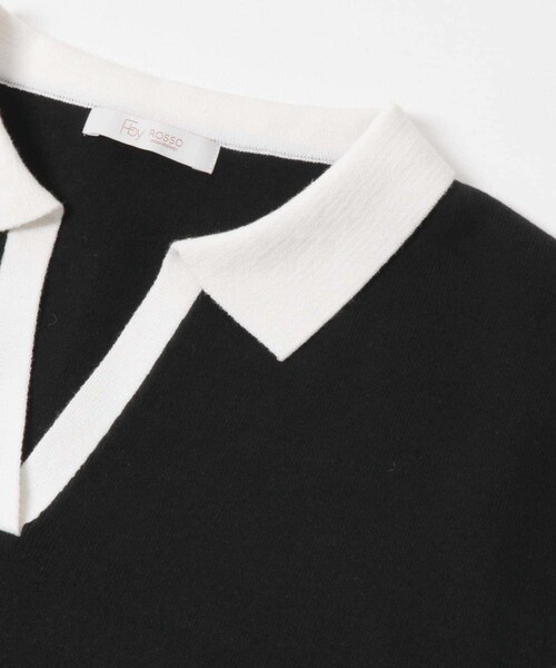 URBAN RESEARCH ROSSO（アーバンリサーチロッソ）の「F by ROSSO　ラガーニットプルオーバー（ニット/セーター・レディース・GRAY BD/NAVY BD/BLACK・Free）」の12枚目の写真