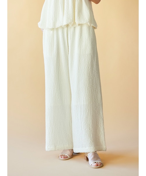 Ungrid（アングリッド）の「【WEB限定】ジャカードラフパンツ（その他パンツ・レディース・オフホワイト/ブラック/ブルー・F）」の4枚目の写真