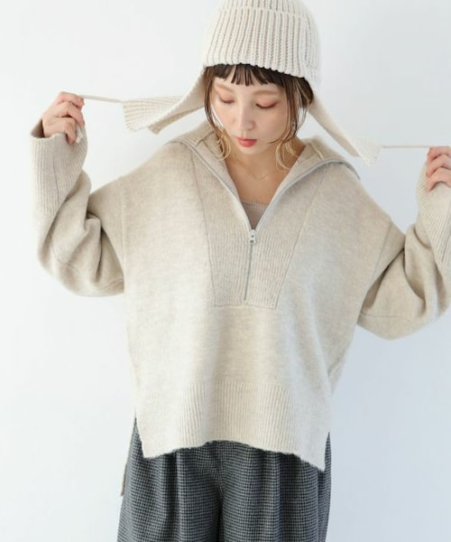 Crisp（クリスプ）の「ハーフジップニット[c1R3341]（ニット/セーター