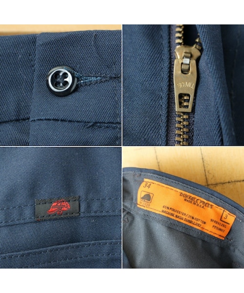 RED KAP（レッドキャップ）の「80s 90s USA製 RED KAP レッドキャップ ワーク パンツ ネイビー W34 スラックス アメリカ古着（スラックス・レディース・ブルー・W34）」の2枚目の写真